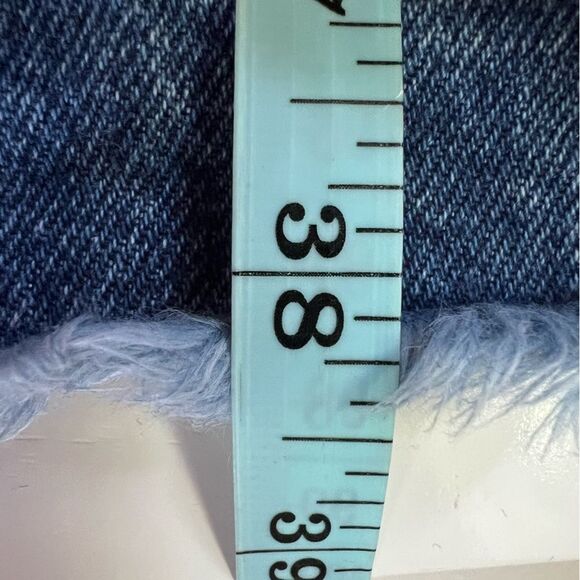 J Crew Denim Maxi Skirt Raw Edge Fall 2024 Front Slit Size 32 Western - Picture 10 of 10